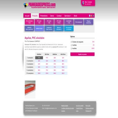 Aquilux, PVC alvéolaire