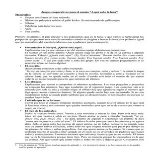 A qué sabe la luna juegos cooperativos