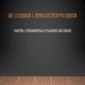 AR-112-Chapter-1 CHAPTER 1 ARCHITECTURAL SUBJECT
