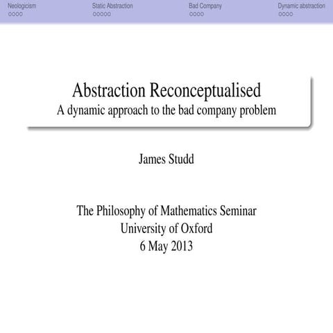 Abstraction Reconceptualised