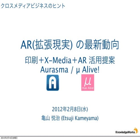 Augmented Reality (Auramsa / Mue Alive) 2012-02-08