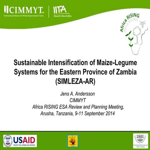Sustainable Intensification of Smallholder Farming Systems in Zambia ...