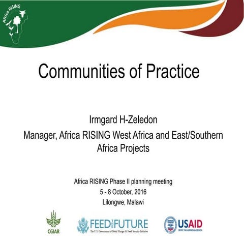 Communities of practice in Africa RISING phase II