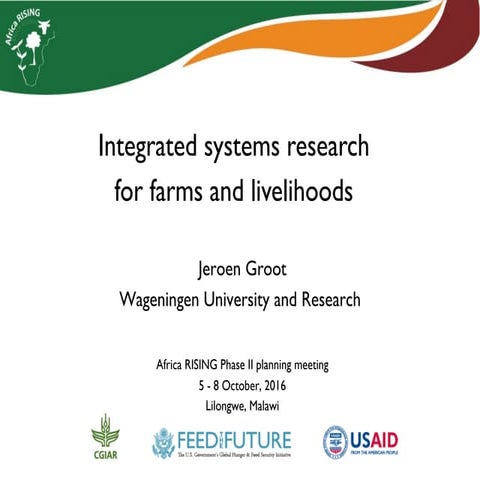 Integrated systems research for farms and livelihoods in Africa RISING phase II