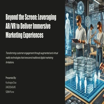 Rise of Immersive Marketing - How AR/VR are Shaping the Marketing | PDF