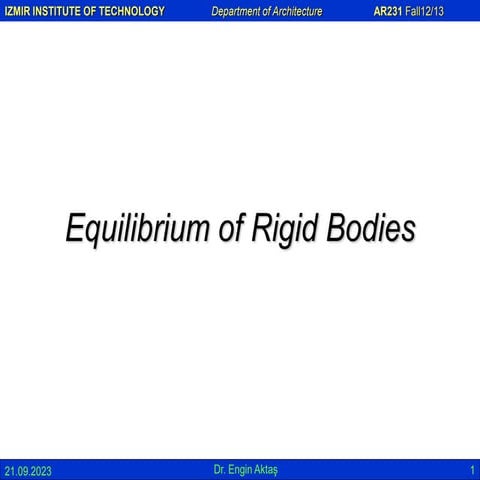 AR231_Chap05_EquilibriumofRigidBodies.ppt