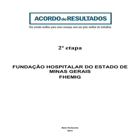 Material de Apoio | Acodo de Resultados no Governo do Estado de Minas Gerais