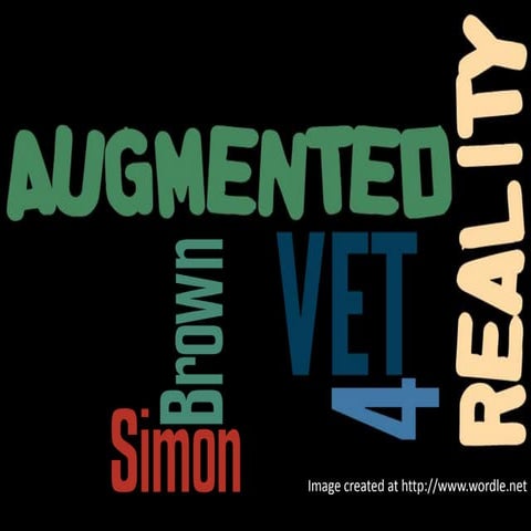 Augmented Reality for VET - STA Staff Day 2013 presentation