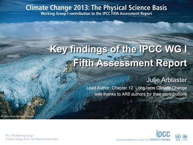 Key Findings of the IPCC WG1 Fifth ...