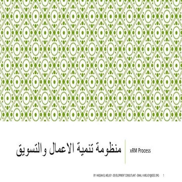 Arabic   business development process and bdu-crm v4