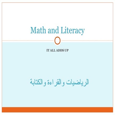 The Connection Between Math and Literacy