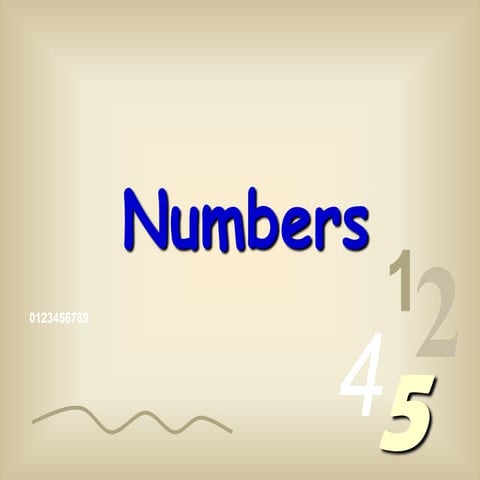 Arabic numbers The shape | PPS