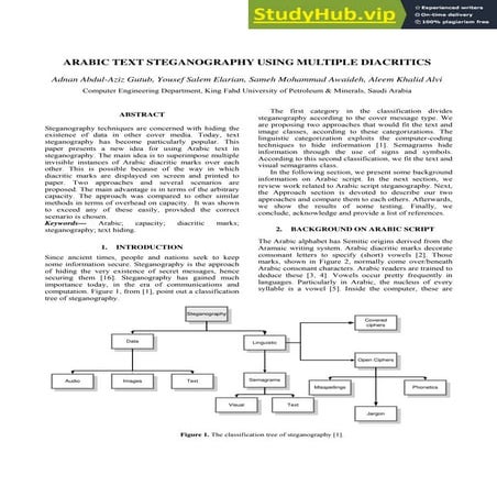 New text steganography method using the arabic letters dots | PDF