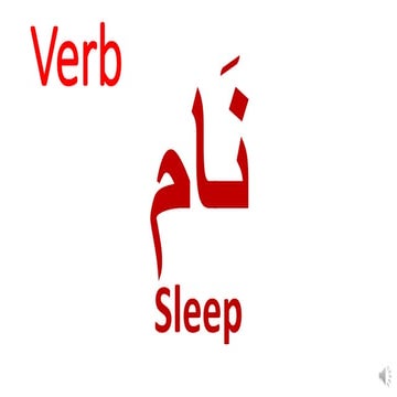 ARABIC VERBS PRESENT TENSE (SLEEP)  pdf.pdf