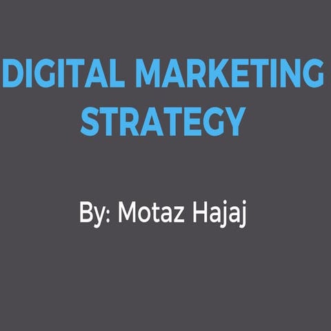 Digital Marketing Strategy