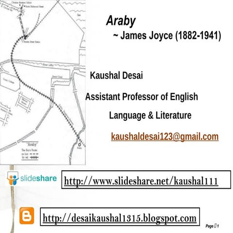 Araby by James Joyce Prepared by Kaushal Desai