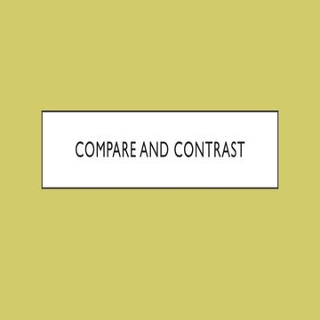 Compare and contrast_ppt | PPT