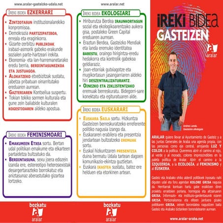 Aralar Gasteiz - Elecciones 2011 Hauteskundeak - Triptikoa