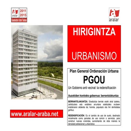 Aralar Gasteiz - Redensificación - Berrantolakuntza