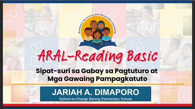 ARAL BASIC KEYSTAGE 2 ^0 3 - SIPAT SURI SA GABAY SA PAGTUTURO AT MGA GAWAING ...