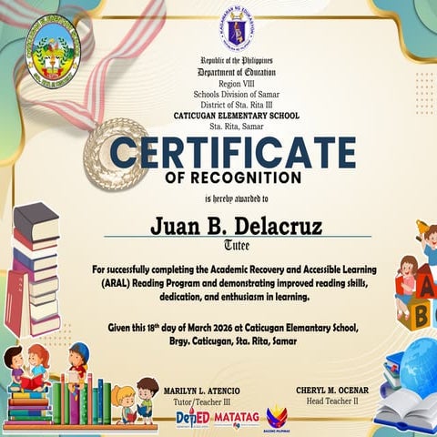 Academic Recovery and Accessible Learning (ARAL) Reading Program ...