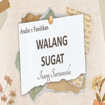 ARALIN 1- PANITIKAN- WALANG SUGAT.pdf grade 8