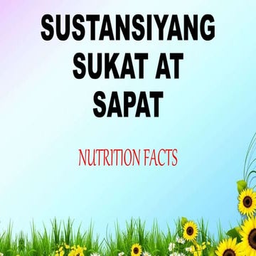 Aralin 1  sustansiyang sukat at sapat