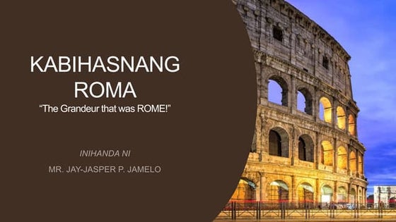 Kabihasnang Rome Panitikan Meaning