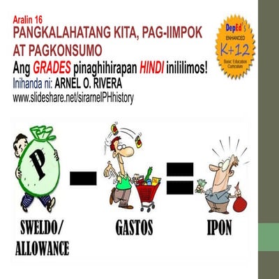 Aralin 16 pagkalahatang kita, pagkonsumo at pag-iipon