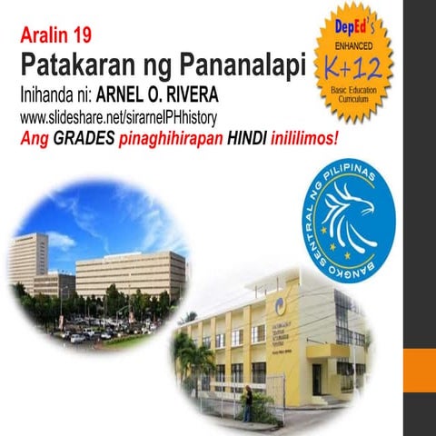 Aralin 19 patakaran ng pananalapi
