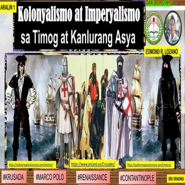 Kolonyalismo at Imperyalismo sa Timog at Kanlurang Asya