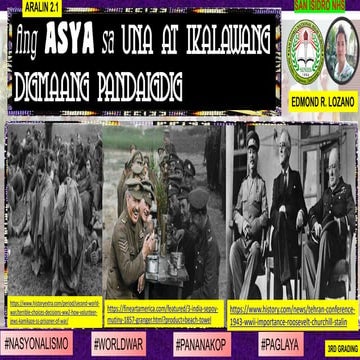 Ang Asya sa Una at Ikalawang Digmaang Pandaigdig