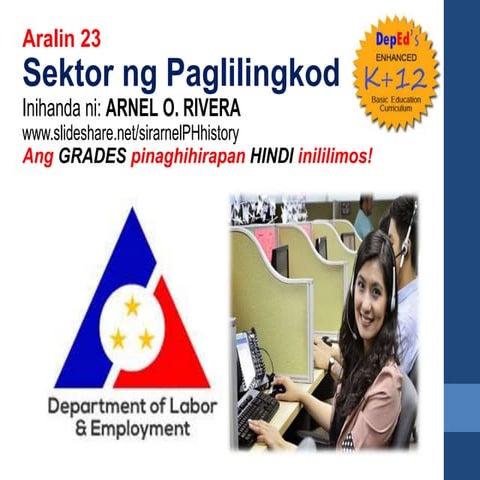 Aralin 23 sektor ng paglilingkod