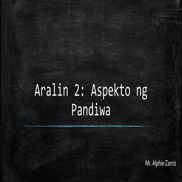 Aralin 2 askpekto ng pandiwa