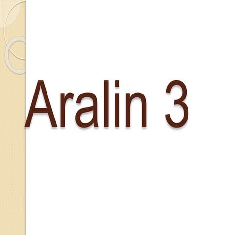 Araling panlipunan Aralin 3 modyul 1