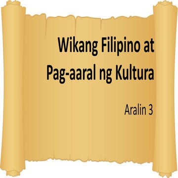 KOMPAN_Wikang Filipino at Pag aaral ng Kultura