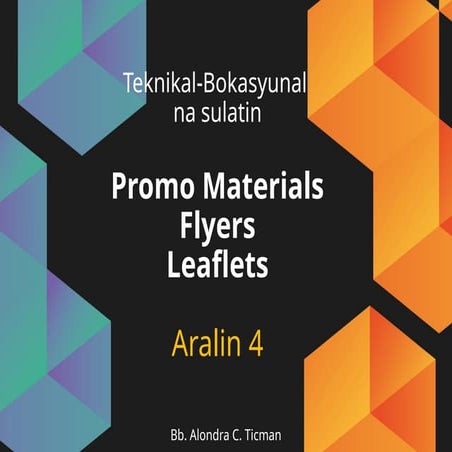 FLYERSLEAFLETS. filipino sa piling larang | PPTX