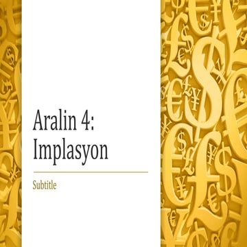 Aralin 4  implasyon