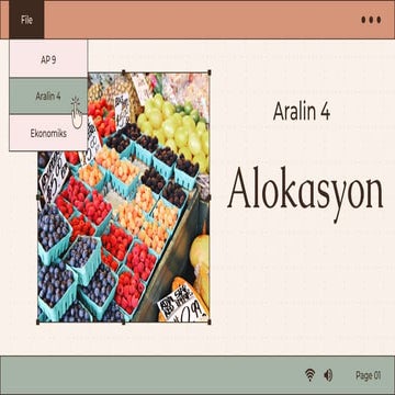 Aralin 4 alokasyon