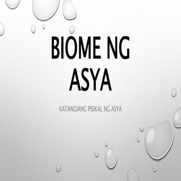 Aralin 5 biome ng asya