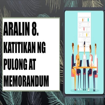 Katitikan ng Pulong at Memorandum