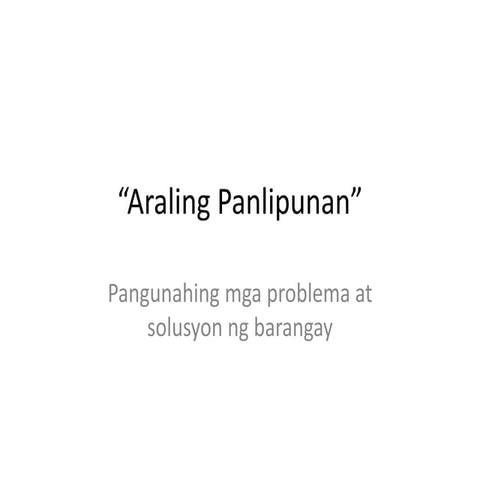 Araling panlipunan
