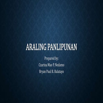 Araling Panlipunan (K+10 Curriculum)