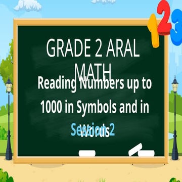 Grade 2 Math: Reading and Writing Numbers up to 1000 in Words and ...
