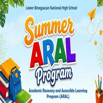 Comprehensive Summer Remediation Program Report for Grade 11 Filipino ...