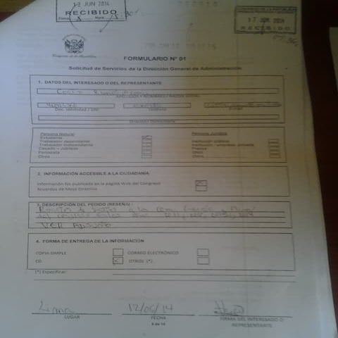 Pedido de información de Aramis castro