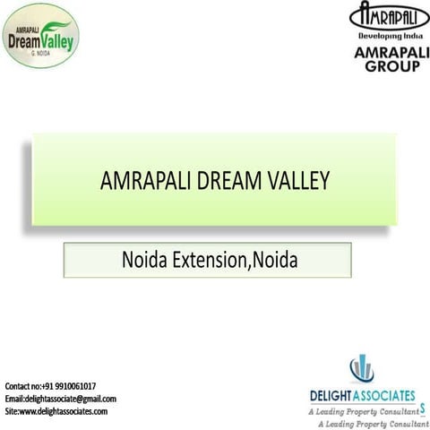 Amrapali Dream Valley - 1/2/3/4/5 BHK Apartments/Flats Booking @ 9910061017
