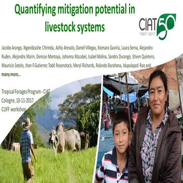 Arango, Jacobo - Climate Food and Farming CLIFF Network annual workshop Novem...