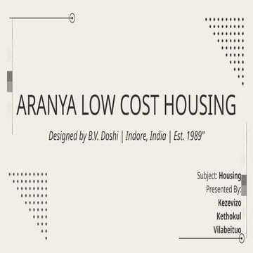 Photo inspiration: Picture Idea: Aranya Low Cost Housing Project Pdf