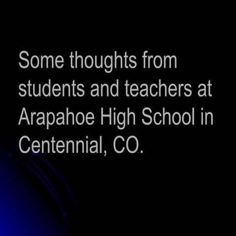 Arapahoe hs anne smith thoughts nm